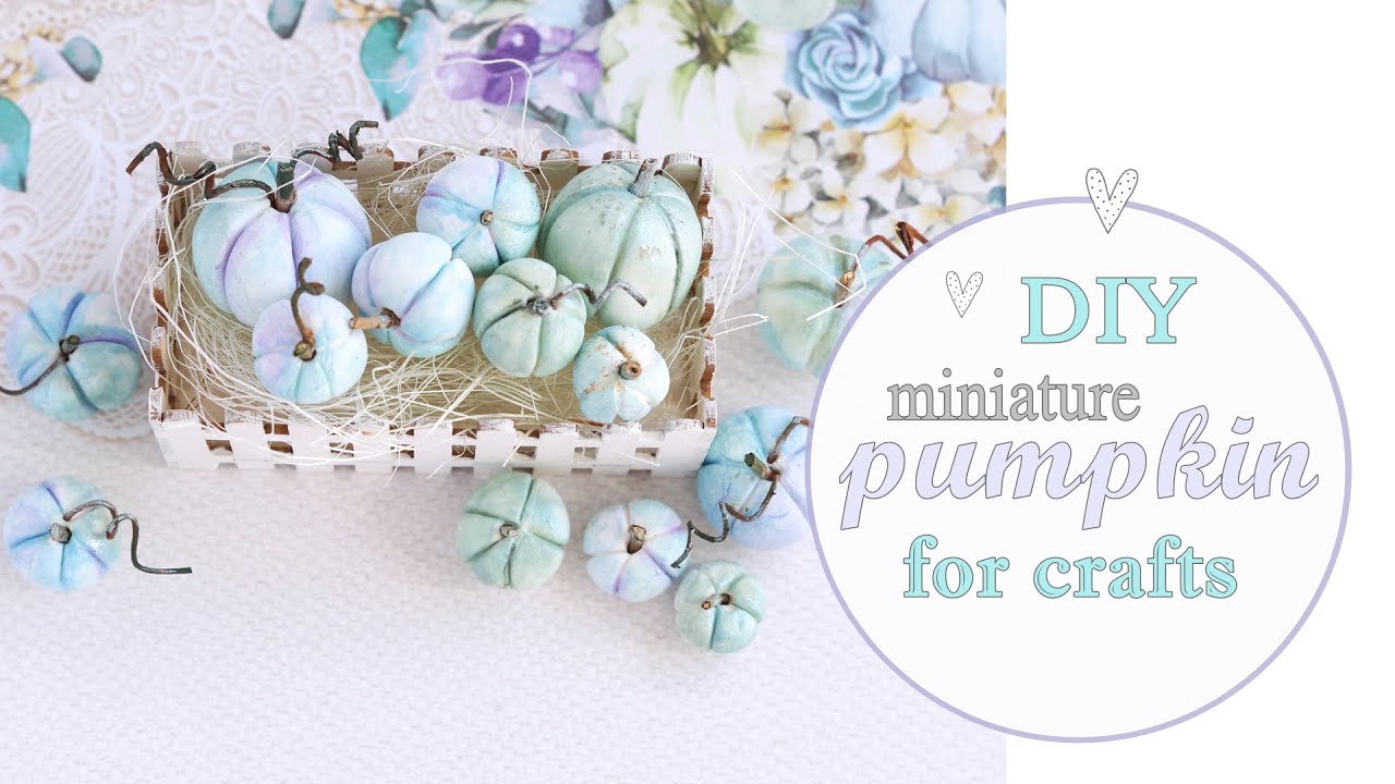 How to Make Miniature Pumpkin for Crafts - Air dry clay