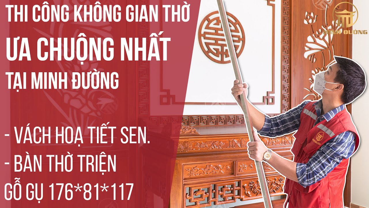 [THI CÔNG KHÔNG GIAN THỜ]#24 Thi Công Mẫu Phòng Thờ Được Ưa Chuộng Nhất Nội Thất Minh Đường.