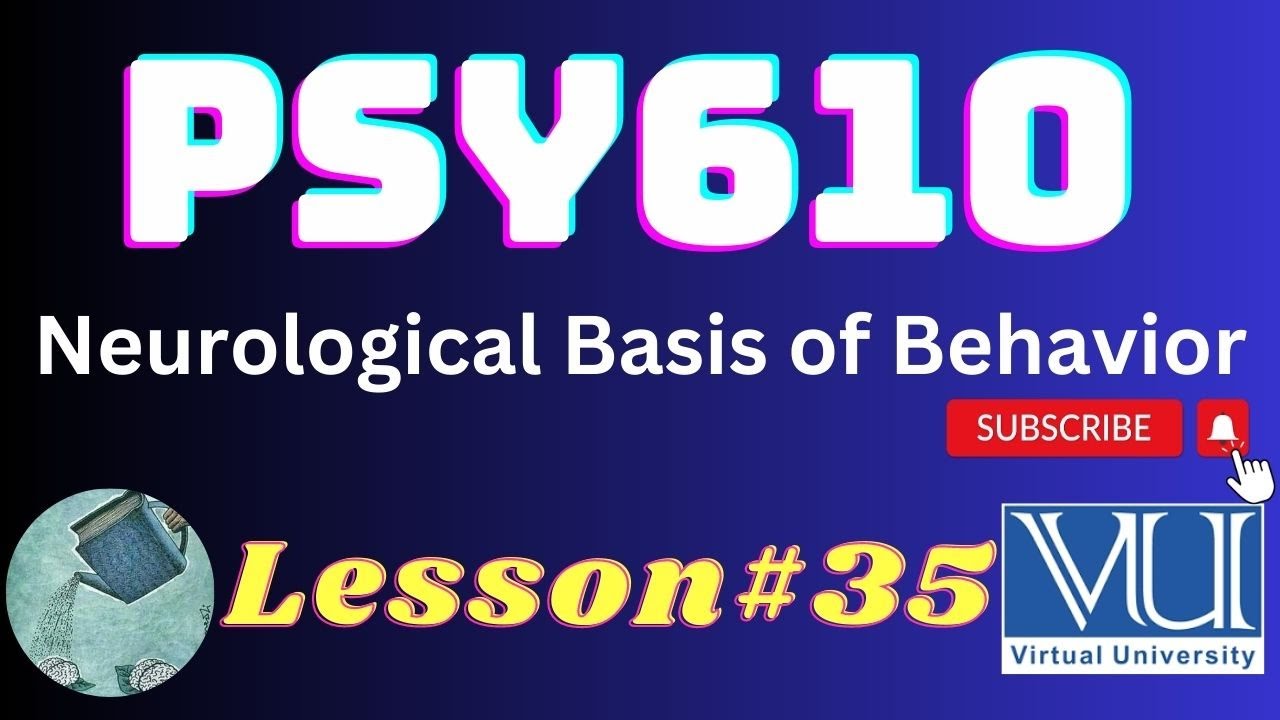 PSY610 || Neurological Basis of Behavior || Lesson#35 || Highlighted Questions & MCQs for exam