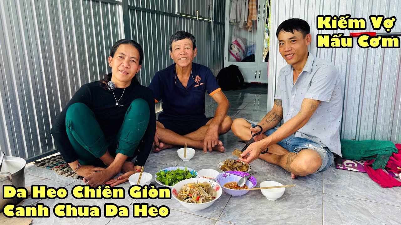 Bất ngờ em chung trổ tài nấu canh chua da heo chiên giòn chú giá chị quy không ngờ rất ngon￼