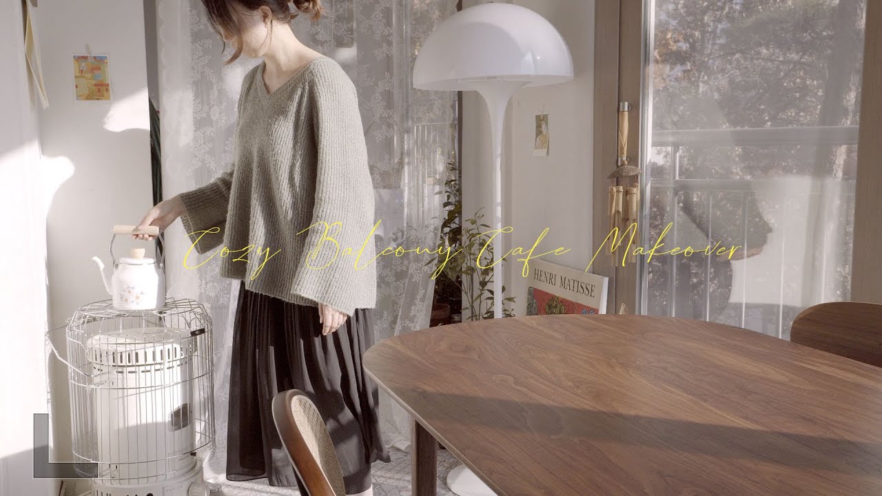 SUB)카페처럼 꾸민 2.5평 베란다 룸 투어 ㅣ베란다 꾸미기 ㅣCozy Balcony Cafe MakeoverㅣRoom tour