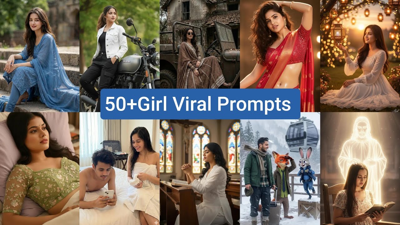 TOP 50 NEW GOOGLE GEMINI PROMPT FOR GIRL | TRENDING GEMINI AI PHOTO EDITING | AI PHOTO KAISE BANAYE