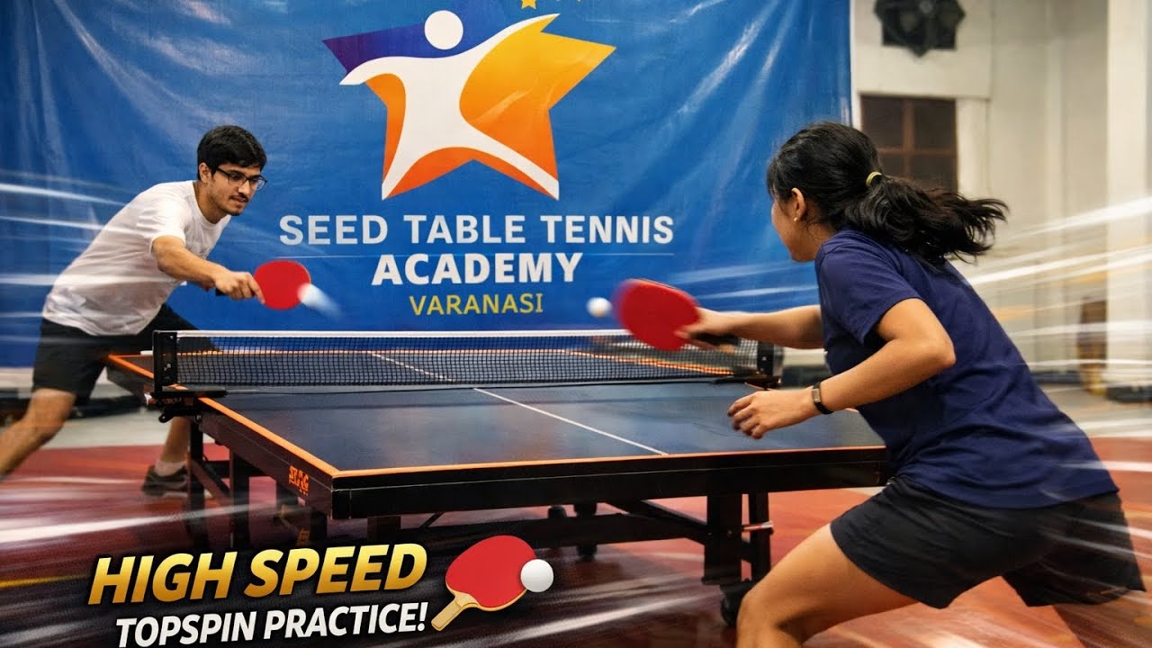 High speed full table top spin practice 