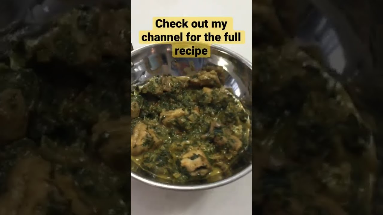 Palak Chicken - a creamy spinach curry with chicken 