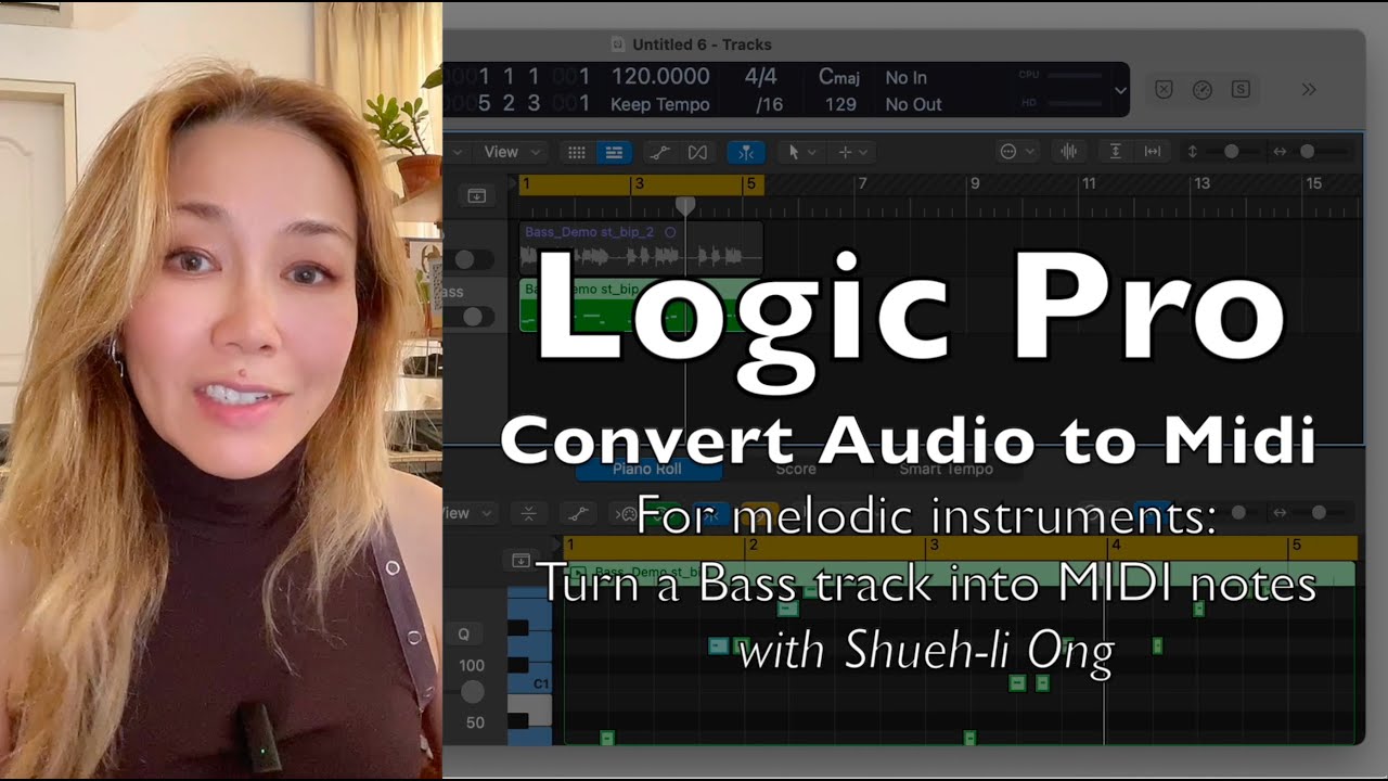 Logic Pro - Convert audio to MIDI for melodic lines - the bass