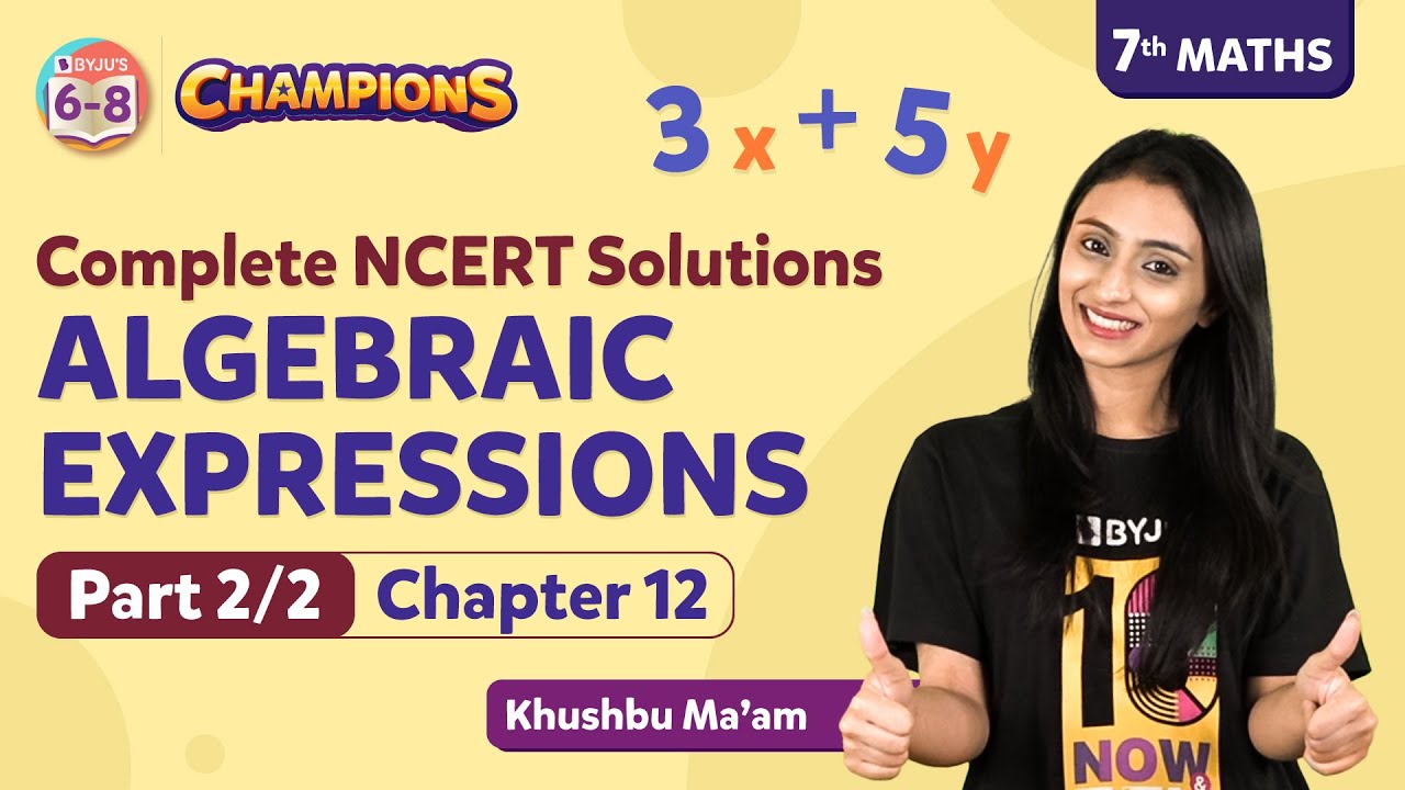 Algebraic Expressions Class 7 Maths (Chapter 12) Complete NCERT Solutions (Pt 2) | BYJU'S - Class 7