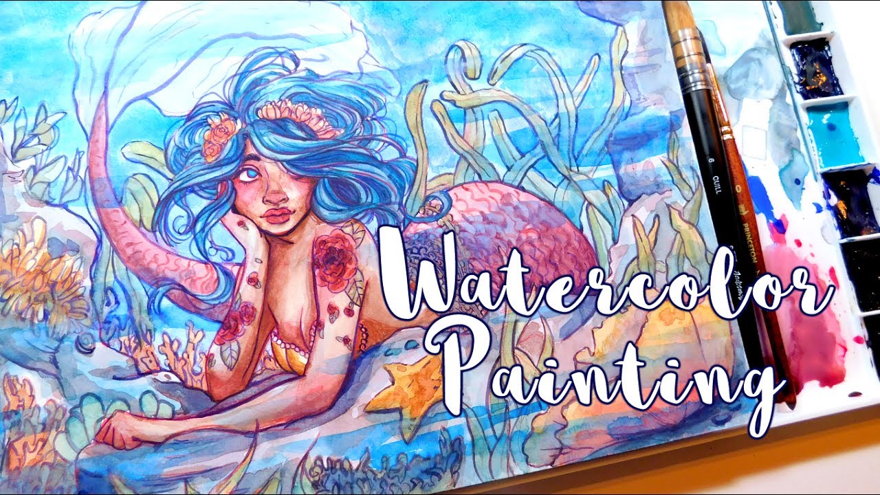 WATERCOLOR PAINTING  -Trying Out New Watercolor Board - MissKerrieJ -