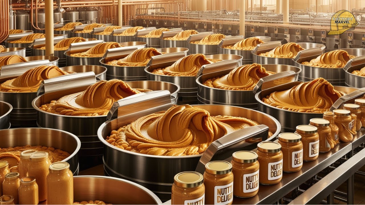 Mass Production of Peanut Butter | Peanut Butter Factory