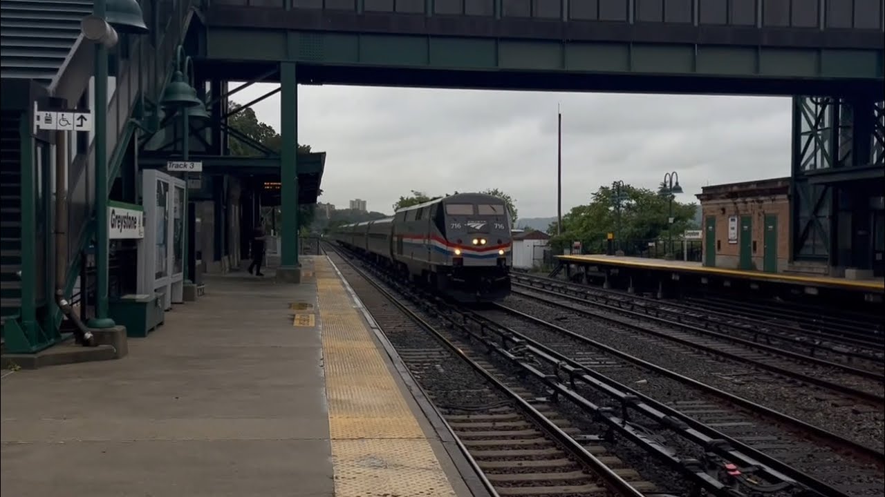 MTA Metro-North Hudson & Amtrak: Action in the Rain at Greystone (M7A, P32-Shoreliner, P32-Amfleet)