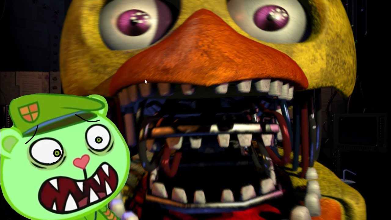 Fliqpy играет в Five Nights At Freddy's 2, ночи 5 и 6 (ужасно) #happytreefriends #flippy #flaky