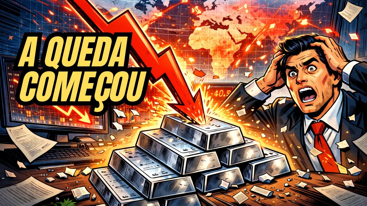 A Queda Relâmpago da Prata: O Pânico que Apagou 40% do Mercado em 48 Horas