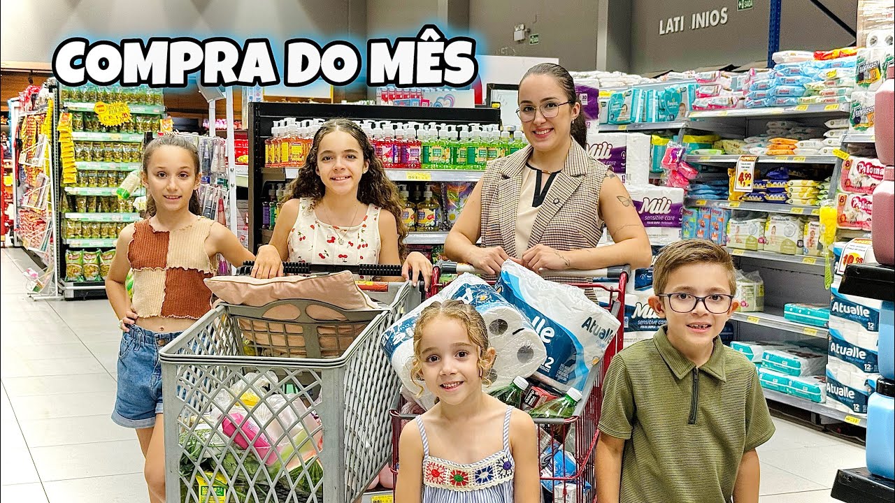 COMPRA DO MÊS PARA 7 PESSOAS | FOMOS EM 2 CARROS 🚘 