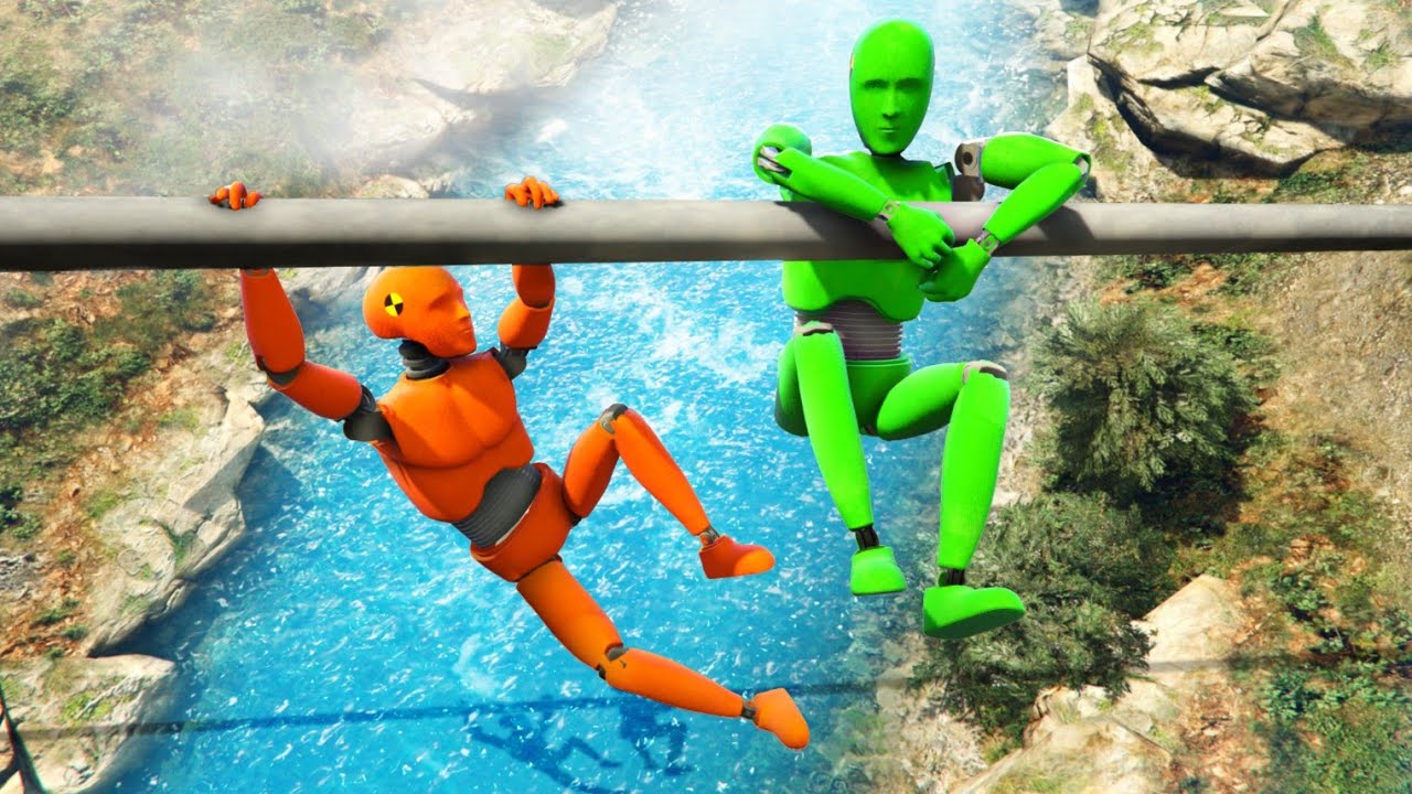GTA 5 Crash Test Dummy • Epic Water Ragdolling and Fails (No godmode, Funny Moments)