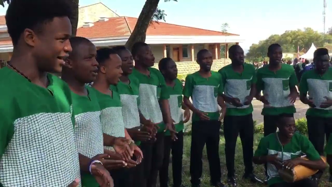 The Moi university Men's choir rehearsing an adaptation and arrangement of a luhya folk tune 'Amonya