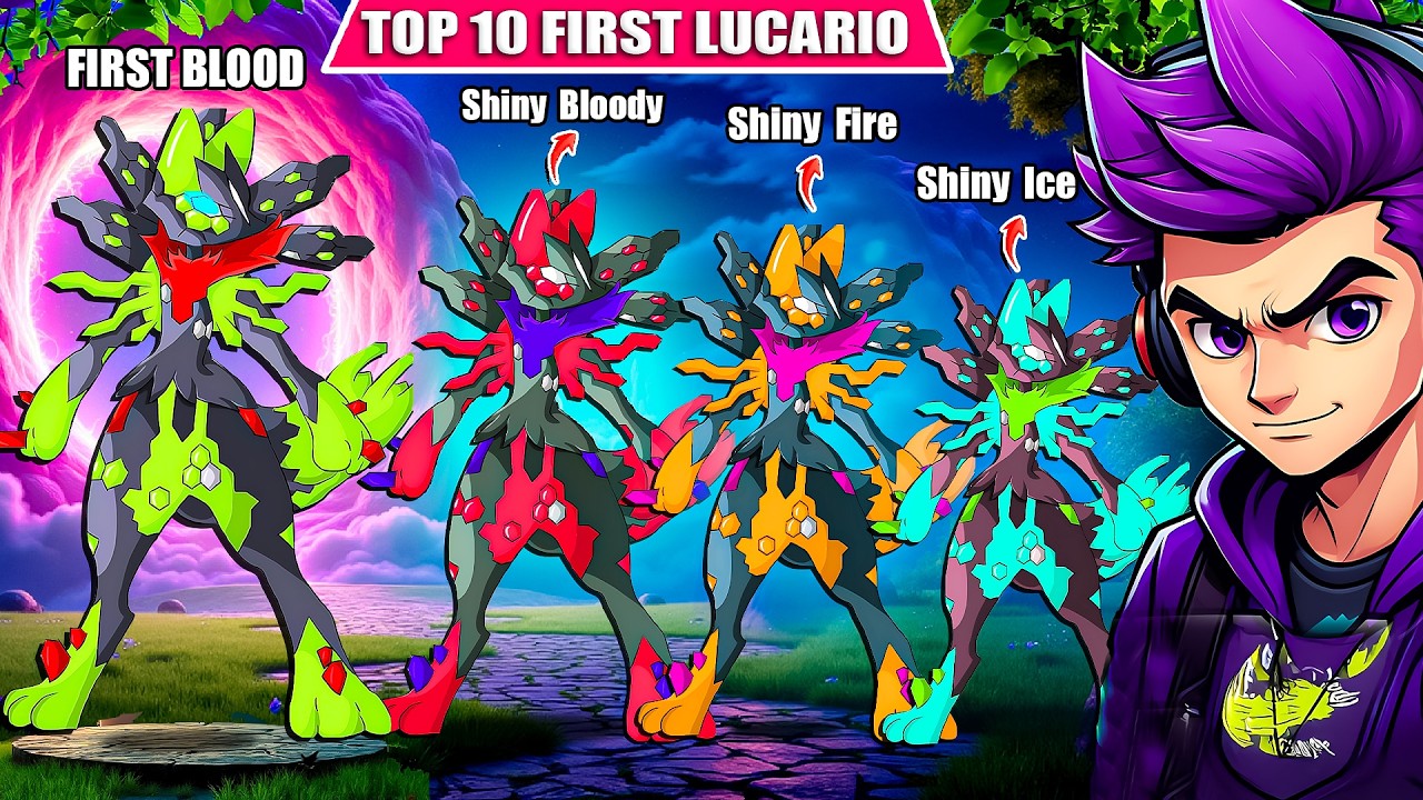😱TOP 10 FORMS - THE FIRST BLOOD🩸OF MEGA LUCARIO 🔥 LEGENDARY POKEMON | ETERNATUS | ARCEUS | PALWORLD
