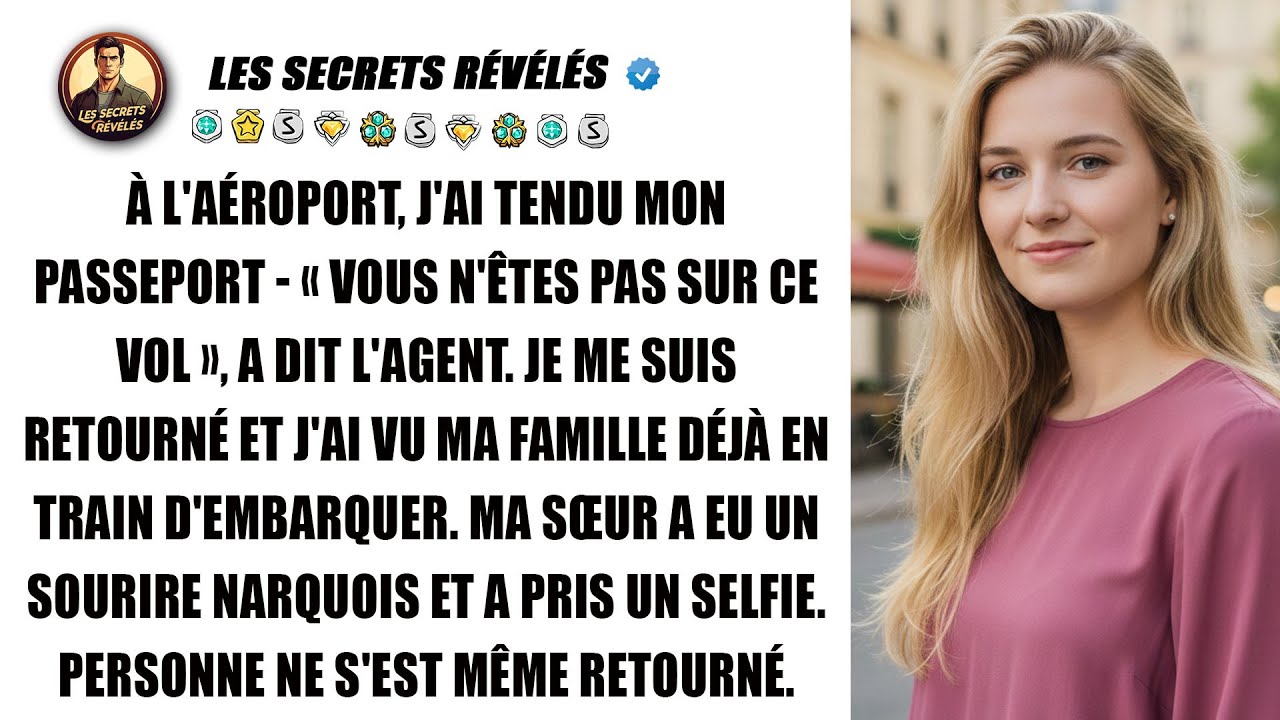 À l'aéroport, l'agent m'a dit que je n'étais pas sur le vol. Je me suis retourné.