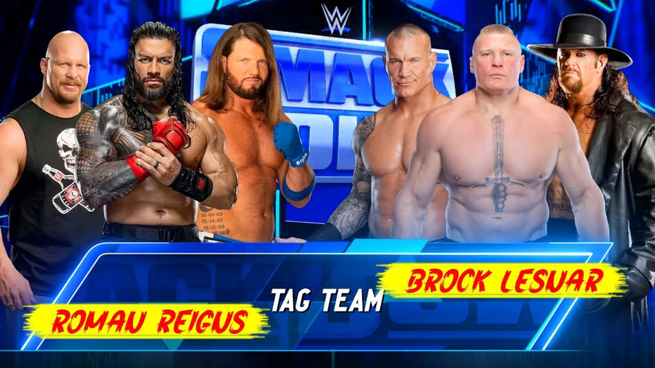 Roman Reigns Aj Styles & Steve Austin vs. Brock Lesnar Undertaker & Randy Orton | Tag Team Match