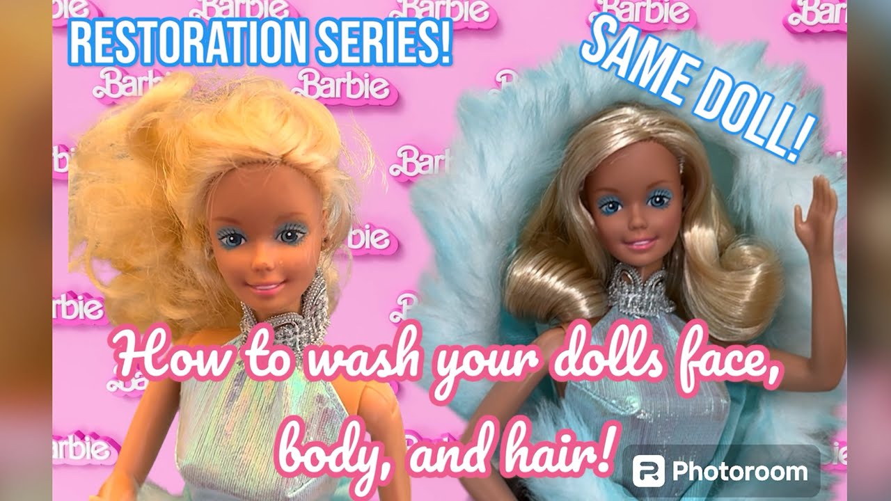 VINTAGE BARBIE DOLL RESTORATION TUTORIAL! HOW TO CLEAN BARBIE! HOW TO WASH BARBIE HAIR! MAGIC MOVES