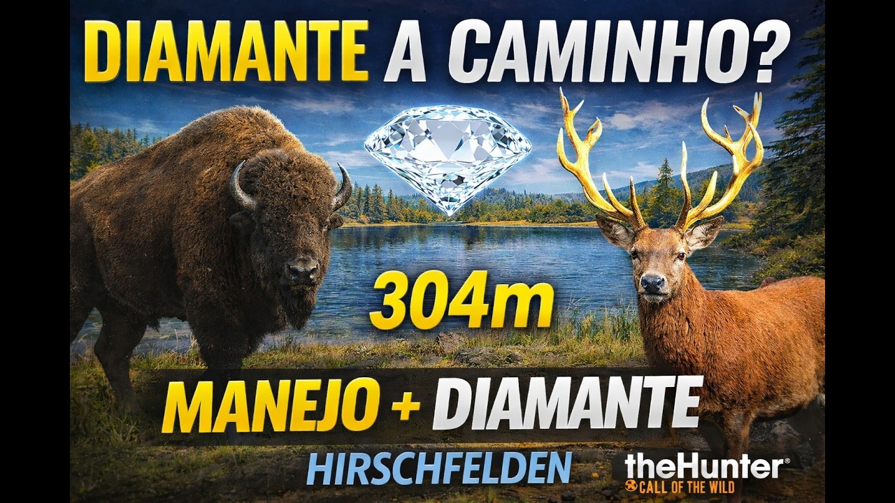 DIAMANTE A CAMINHO? Manejo de Bisão e Veado Vermelho em Hirschfelden - The Hunter: Call of The Wild