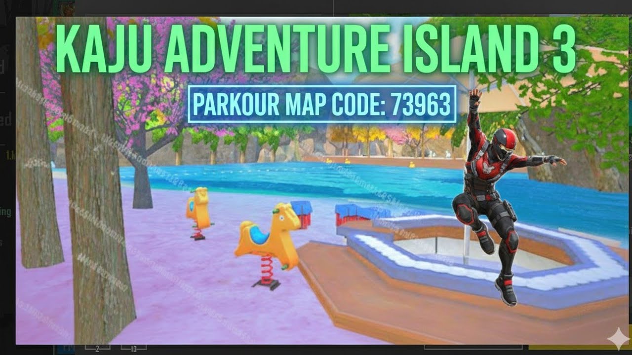 Bgmi wow Parkour Map Code 73963 | Kaju Adventure island / #bgmi #bgmiwow #parkour #wowmap 