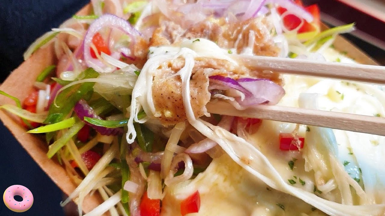 Cheese Bomb Yukjeon : Pan fried Beef pancake - Korea street food