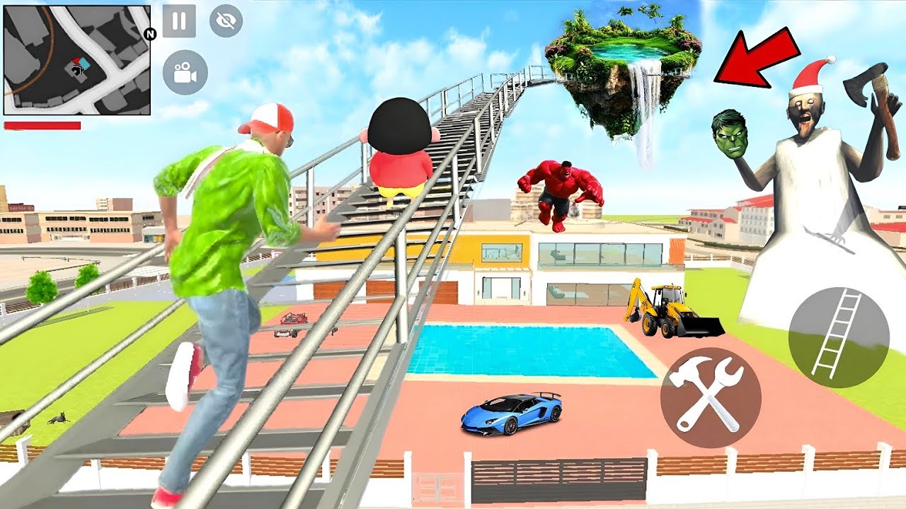 Indian Theft Auto Simulator 🤩 Franklin & Shinchan Found Secret Stairway to Heaven 💥😱 