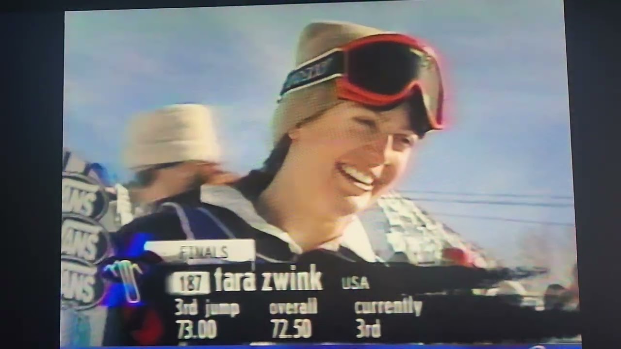 1998 Winter X games Women's Big air Run3 Finals Jamie McLeod Tara Zwink Tina Basich Barrett Christy 