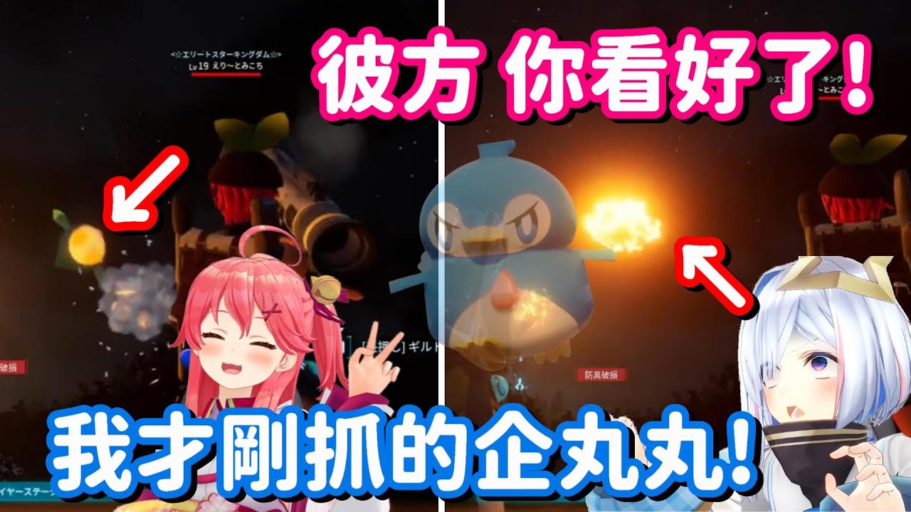 人類太可惡!? 才剛被抓回來的寵物 就馬上被拿去當成煙火發射了w【Hololive中文精華】【星街彗星+櫻巫女+白上吹雪+天音彼方】