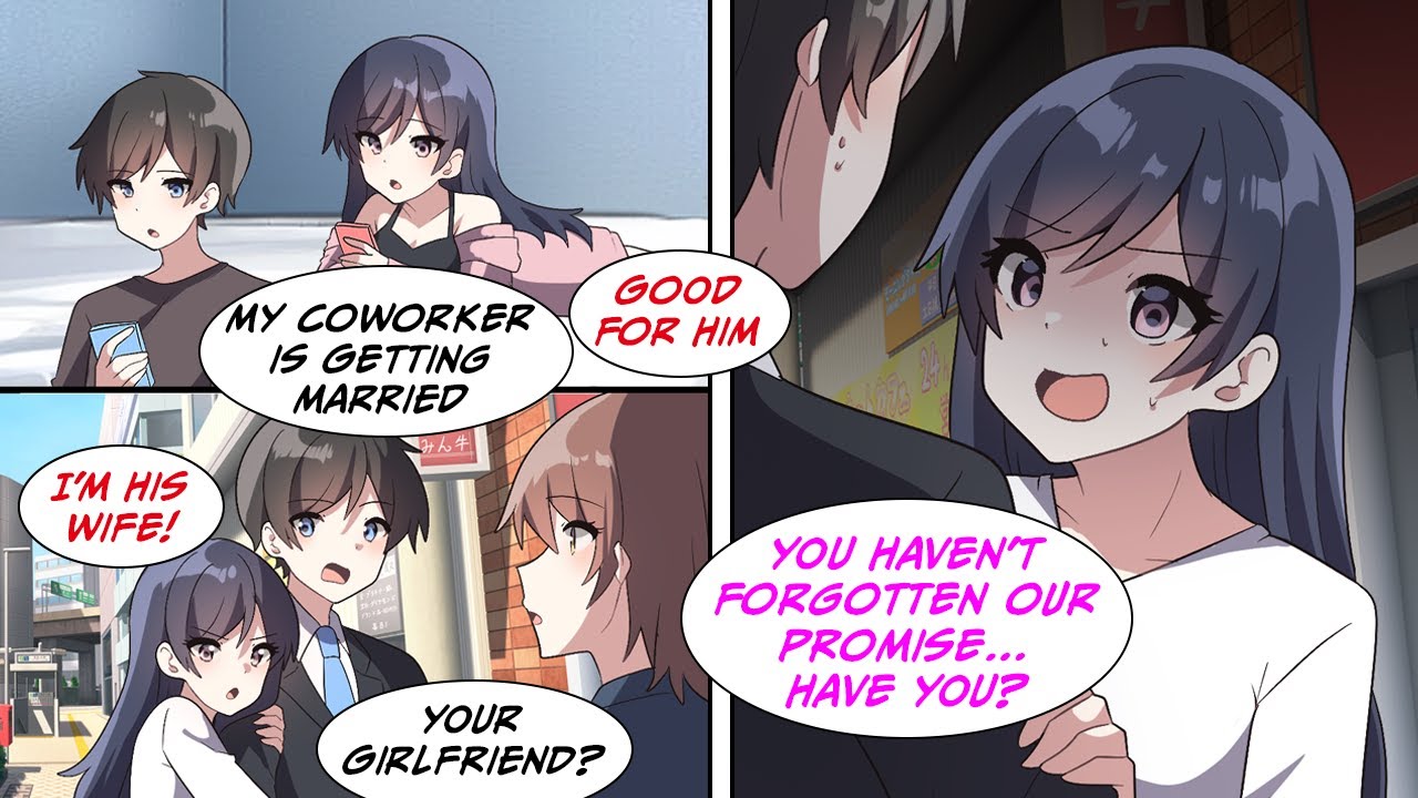 [Manga Dub] I ran into my childhood friend during work... When my coworker asks her if she's my gf..