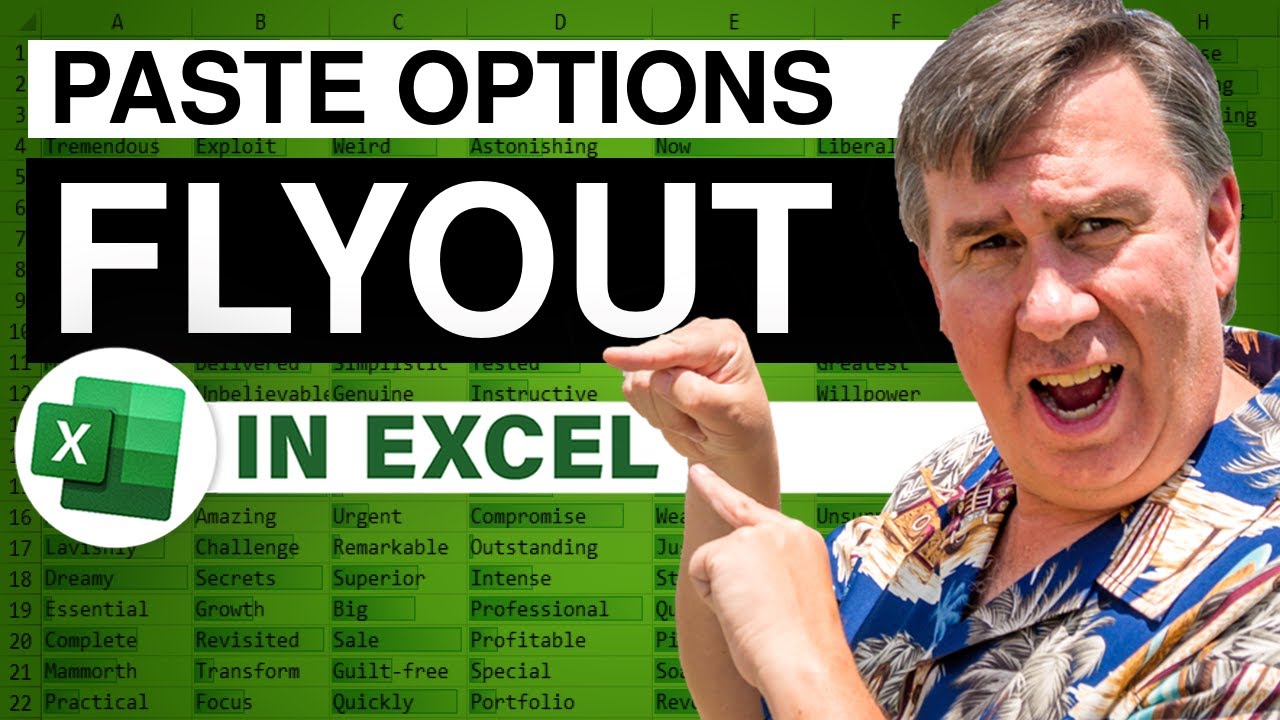 Excel - How To Change Paste Options In Excel Using  Paste Options Flyout- Episode 1211.103