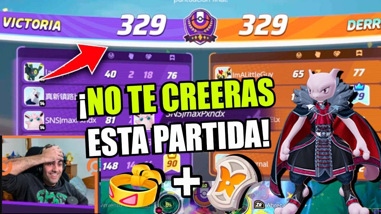 &iexcl;La partida mas EPICA que he jugado nunca en POKEMON UNITE!