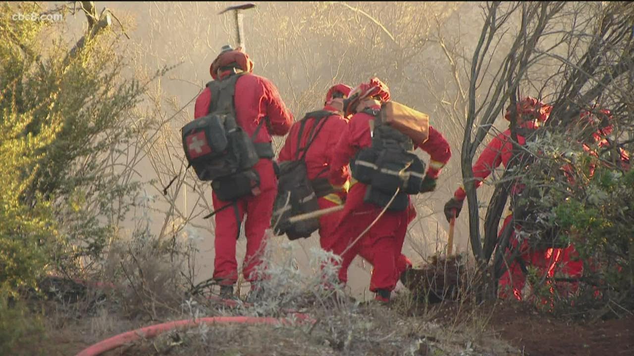 Firefighter injured battling Hawk Fire