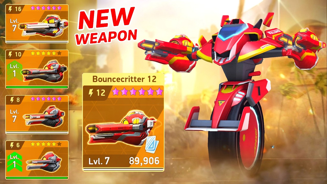 New Weapon BOUNCECRITTER 16 12 10 8 6 with Lancer Killshot Panther - Mech Arena