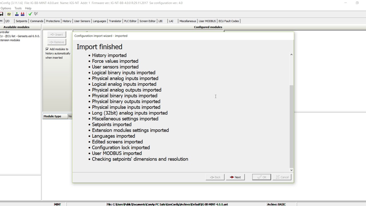 ComAp IGS-NT Replacement and Programming