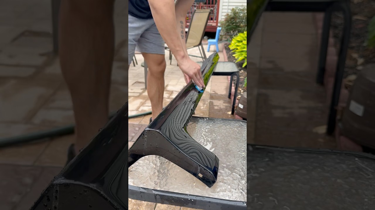Как придать покраске из баллончика вид стекла #hondafit #sideskirt #autobody #carpaint #diy