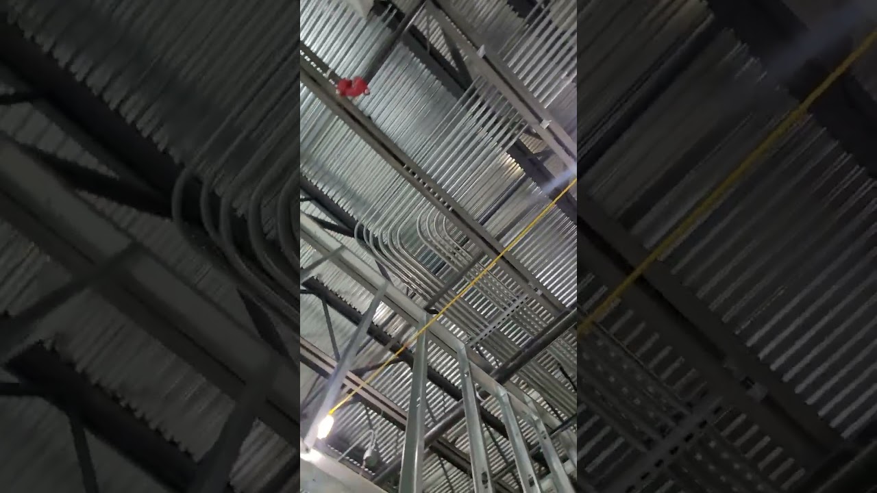 Double stack conduit rack #electrician #conduit