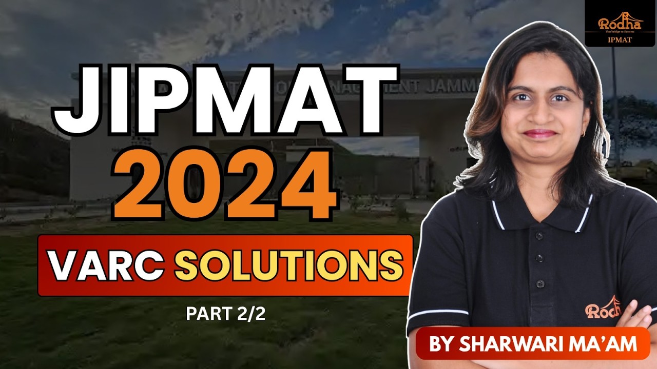 Решения задач из экзамена JIPMAT 2024 (прошлый год) | Часть 2 | Полный разбор раздела VARC от Шар...