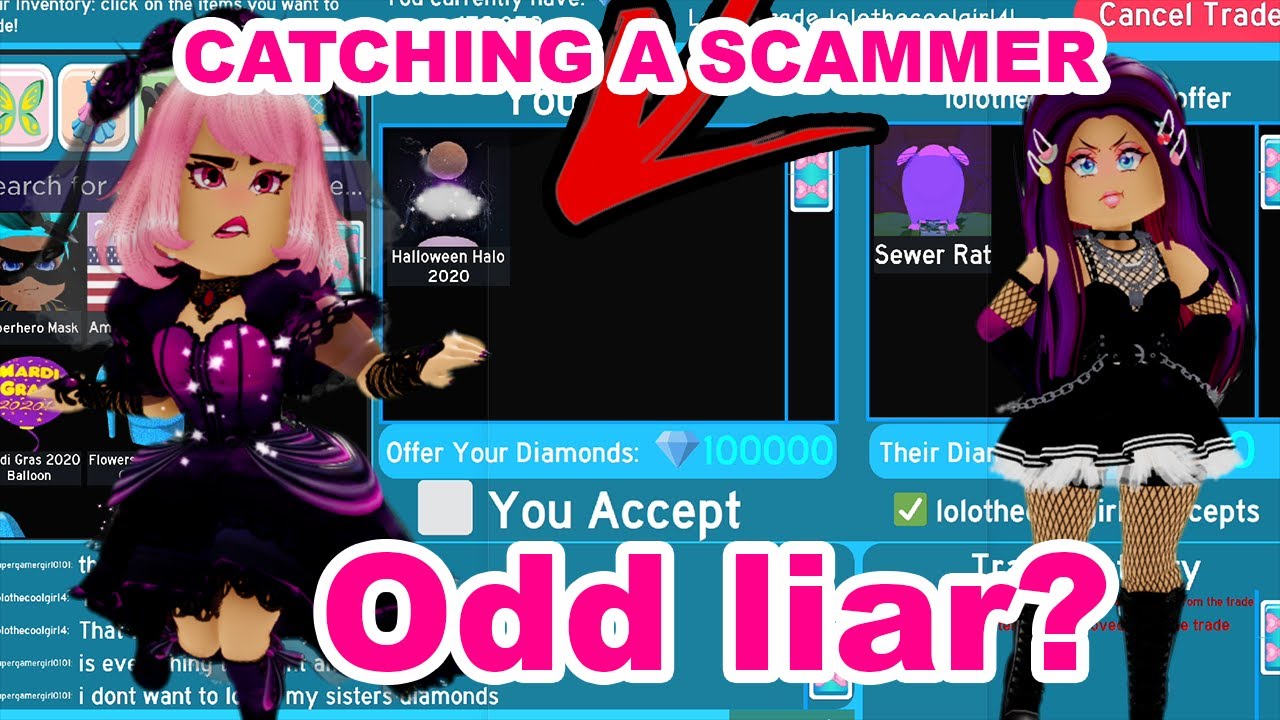THE MOST ODDEST SCAMMER IN TRADING HUB!! // Roblox Royale High