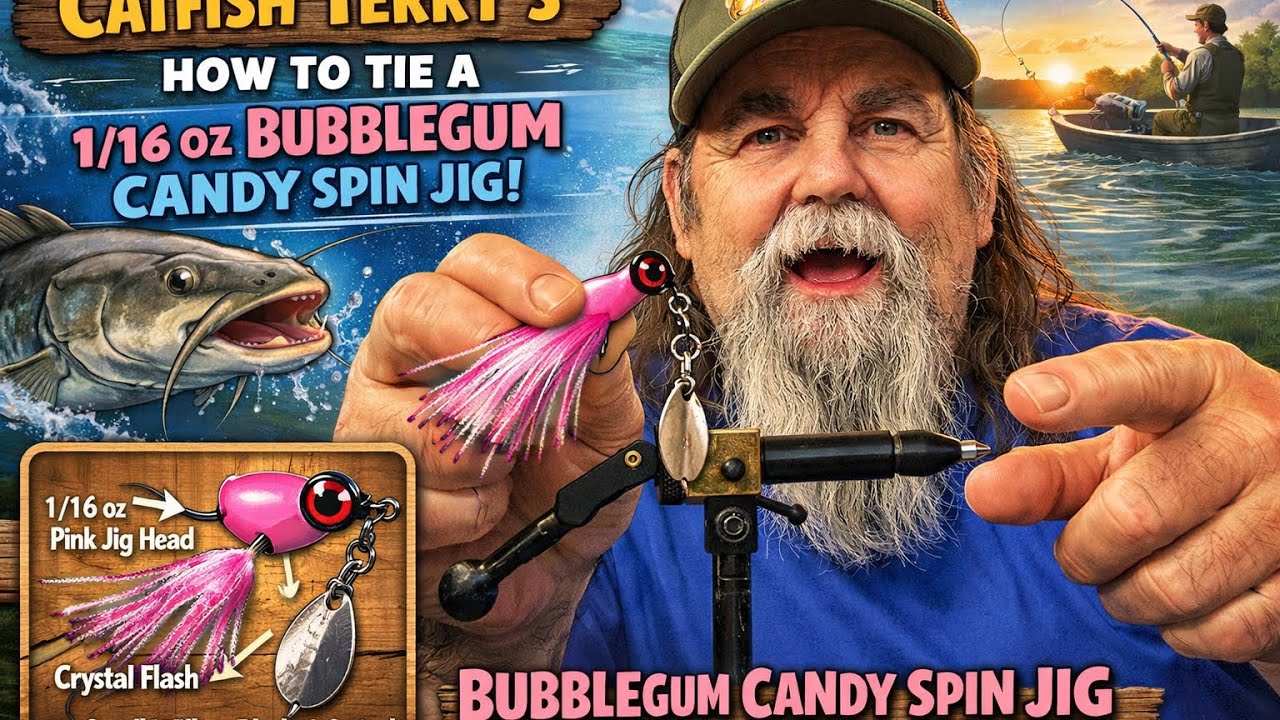 How To Tie 1/16 Oz Bubblegum Candy Crappie Spin Jig
