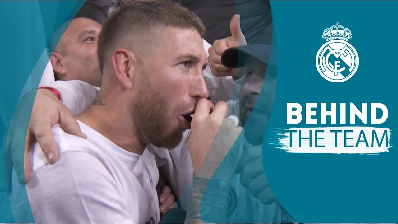 SERGIO RAMOS singing and TEAM CELEBRATION | Real Madrid 2 - 2 Bayern Munich