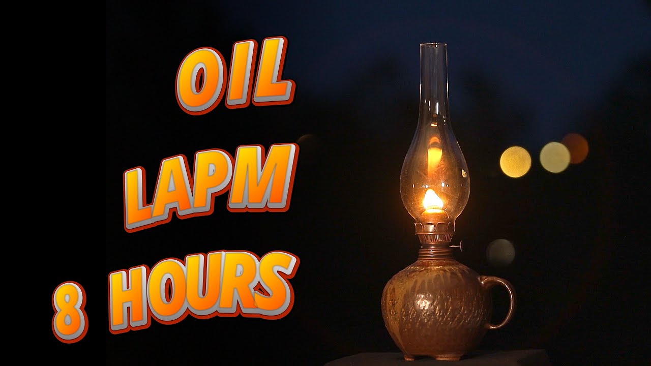 8 HOURS Relaxing Oil Lamp Video - Gentle Flickering Light Screensaver - For Sleep Study Meditate, 4K
