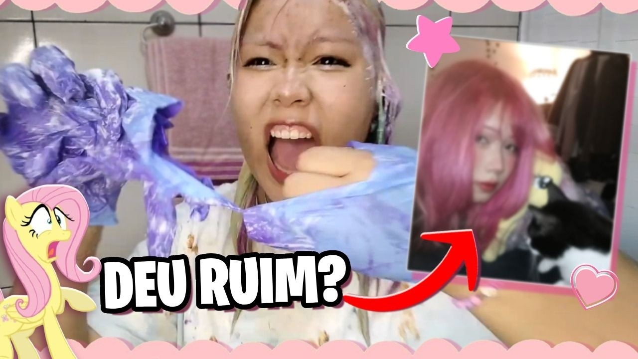 Pintando o cabelo ROSA PASTEL em CASA!!💗