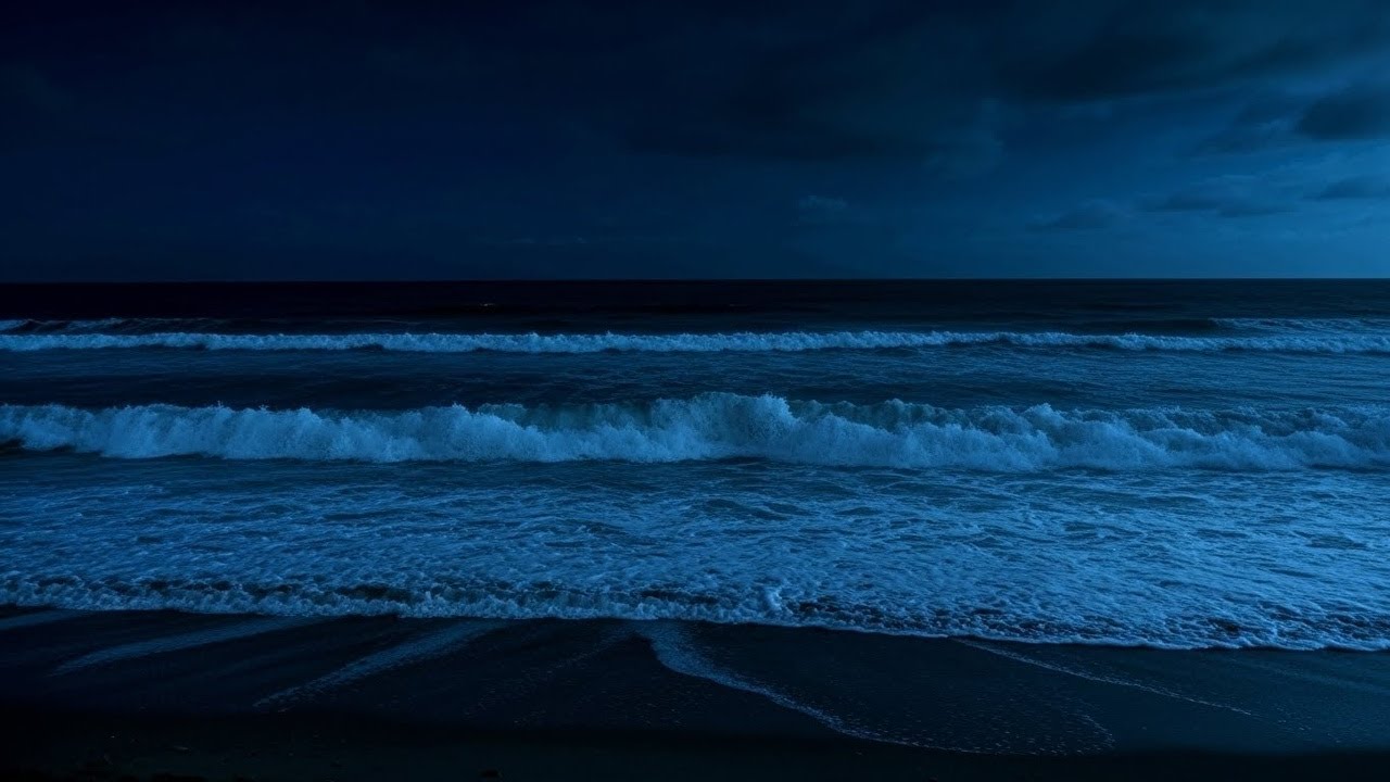 Gentle Ocean Ambience: Sleep & Study Focus for All Ages (Dark Screen)