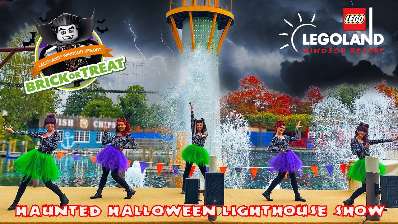 Full Haunted Halloween Lighthouse Show 2020 at Legoland Windsor (Oct 2020)