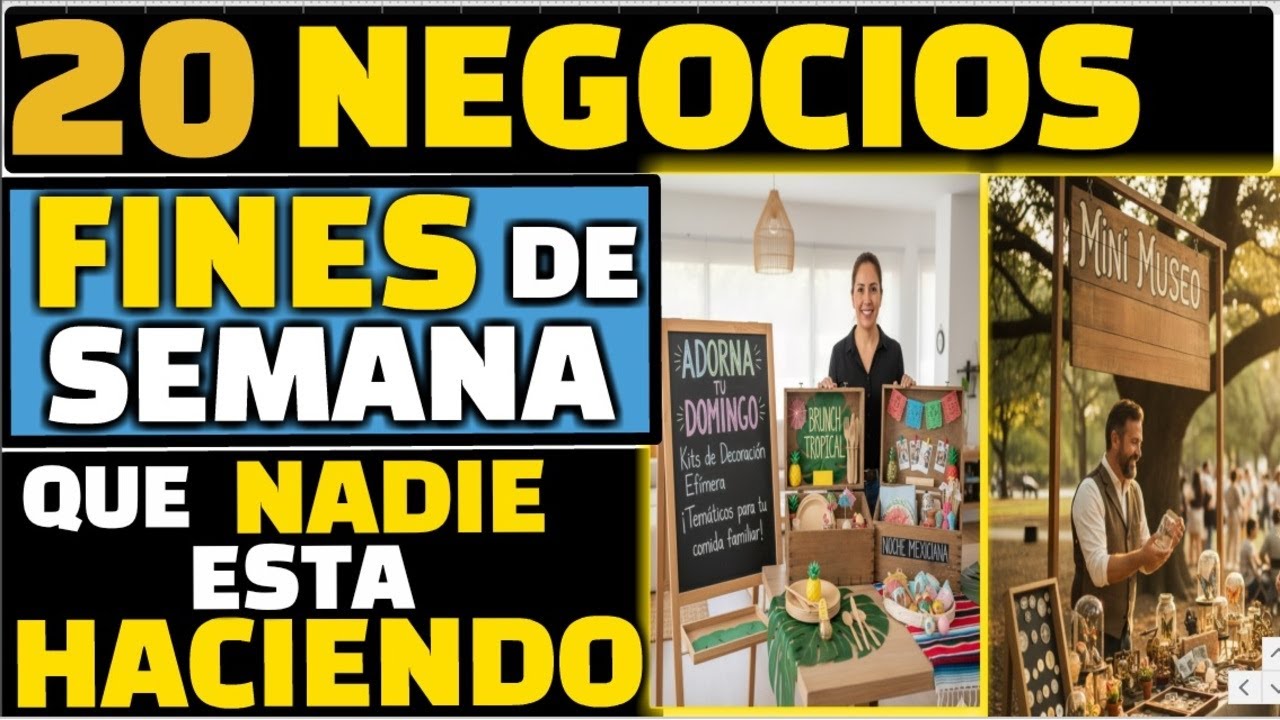 20 Negocios Caseros para Fines de Semana que Nadie Más Conoce