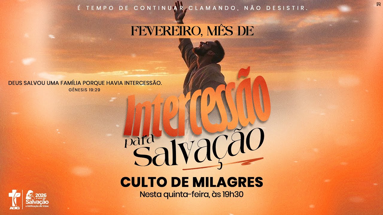CULTO DE MILAGRES - Quinta-feira, 05.02.2026