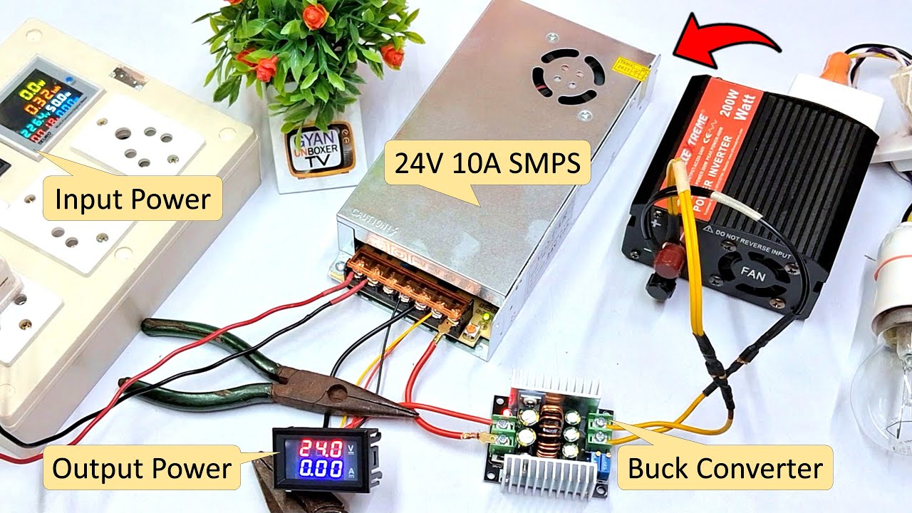 24V 10A 240W SMPS Testing - Full Load Test - 24V 10A Switched Mode Power Supply - Gyan Unboxer TV
