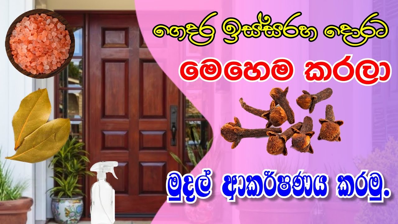 ගෙදර ඉස්සරහ දොරට මෙහෙම කරල මුදල් ආකර්ෂණය කරමුද?