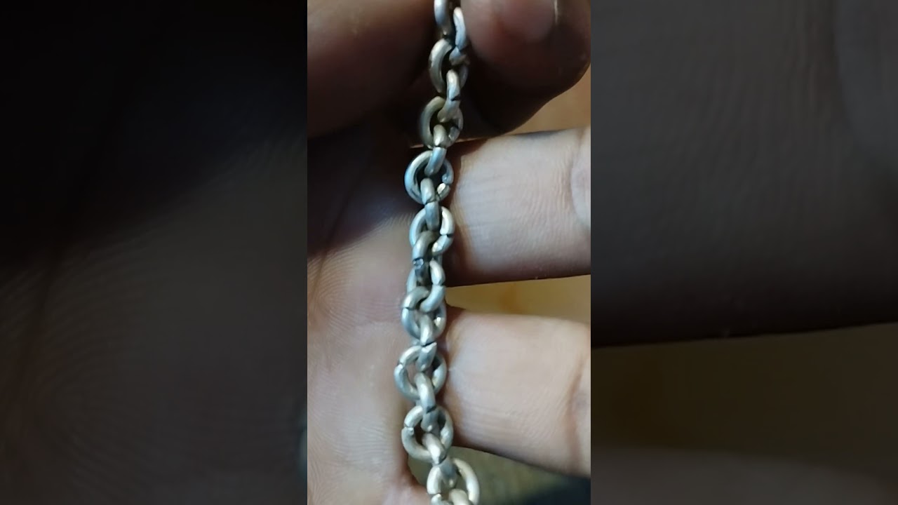 making silver anklet for sister