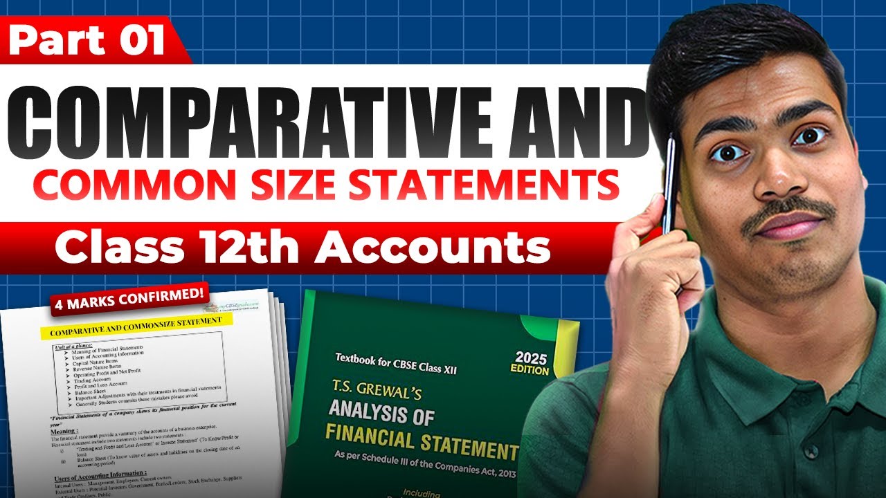 Comparative Statements | Balance sheet & PL. Concept & Questions | Class 12 Accounts Board exam 2026